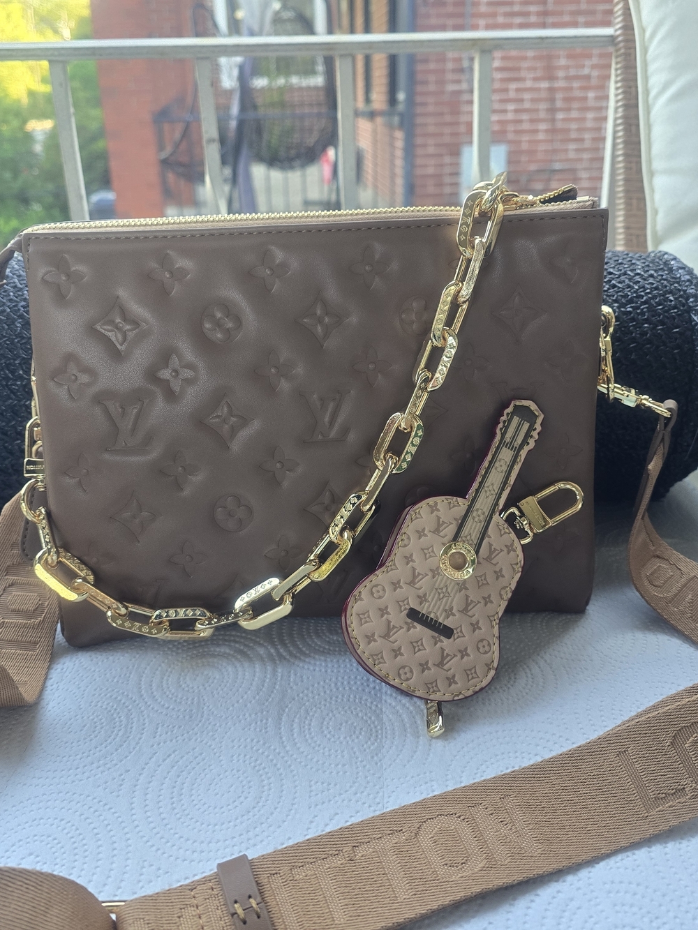 Mocha / Taupe Puffy Crossbody Fashion Non Brand